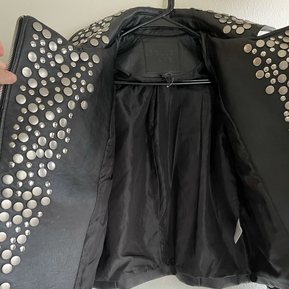 Belle Veré studded leather jacket Medium - Picture 4 of 8